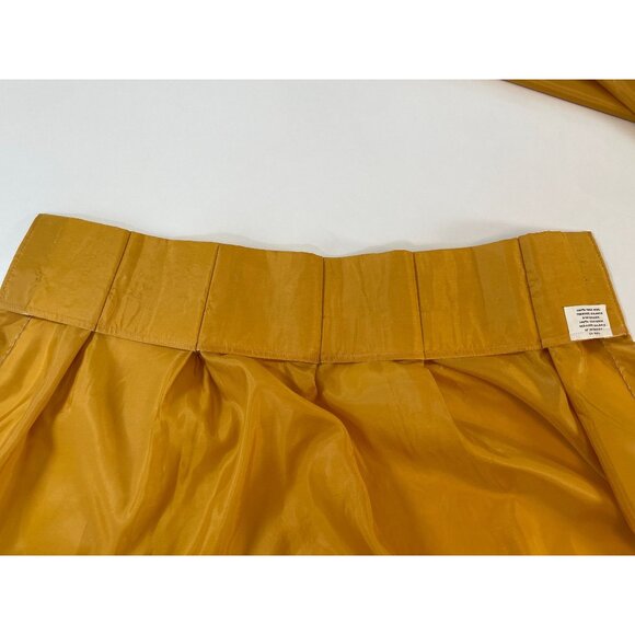 Vintage 60s curtain, pleated sheer panel, golden yellow, PAIR OR SINGLE PANEL - Picture 5 of 10